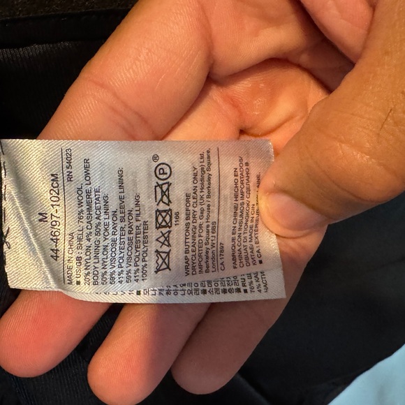 Banana Republic Men's olive green Pea Coat - Picture 6 of 7